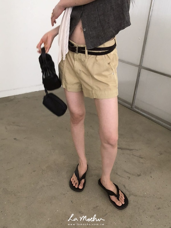 鬆弛感剪裁工作短褲